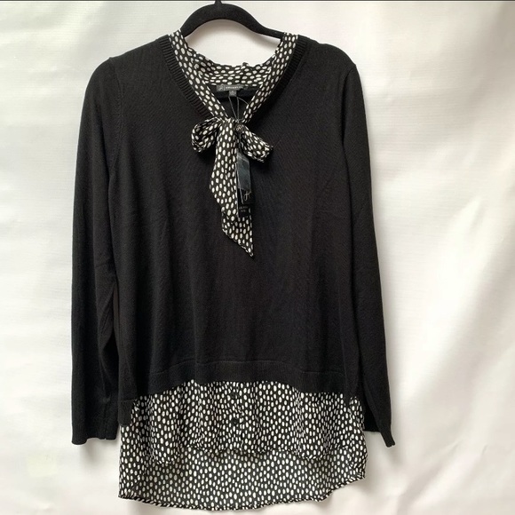 ADRIANNA PAPELL V-neck Twofer Sweater - Picture 10 of 10